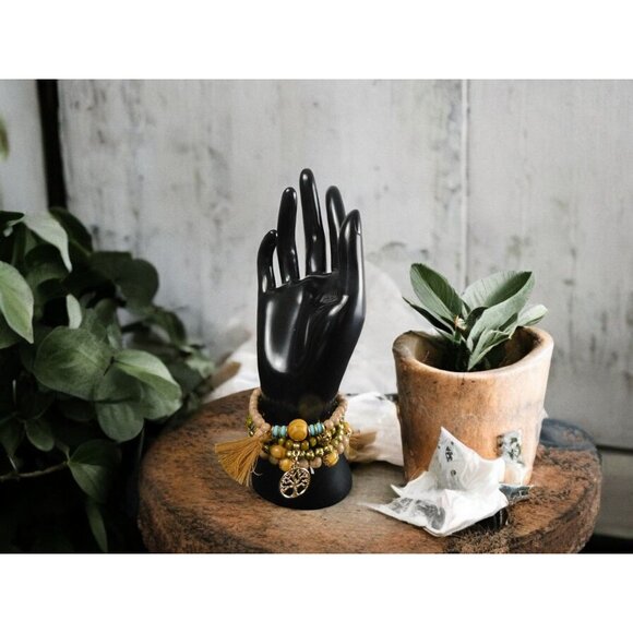 Bohemian Multi-Layered Beaded Bracelet With Tassel & Tree Of Life Charm Jewelry - Picture 5 of 11